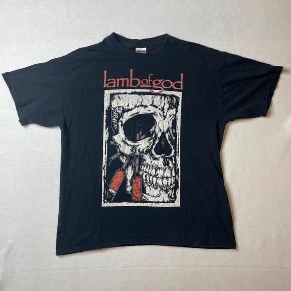 Lamb of God North America Tour 2013 Skull Graphic Band Tee T Shirt Large - Picture 1 of 6